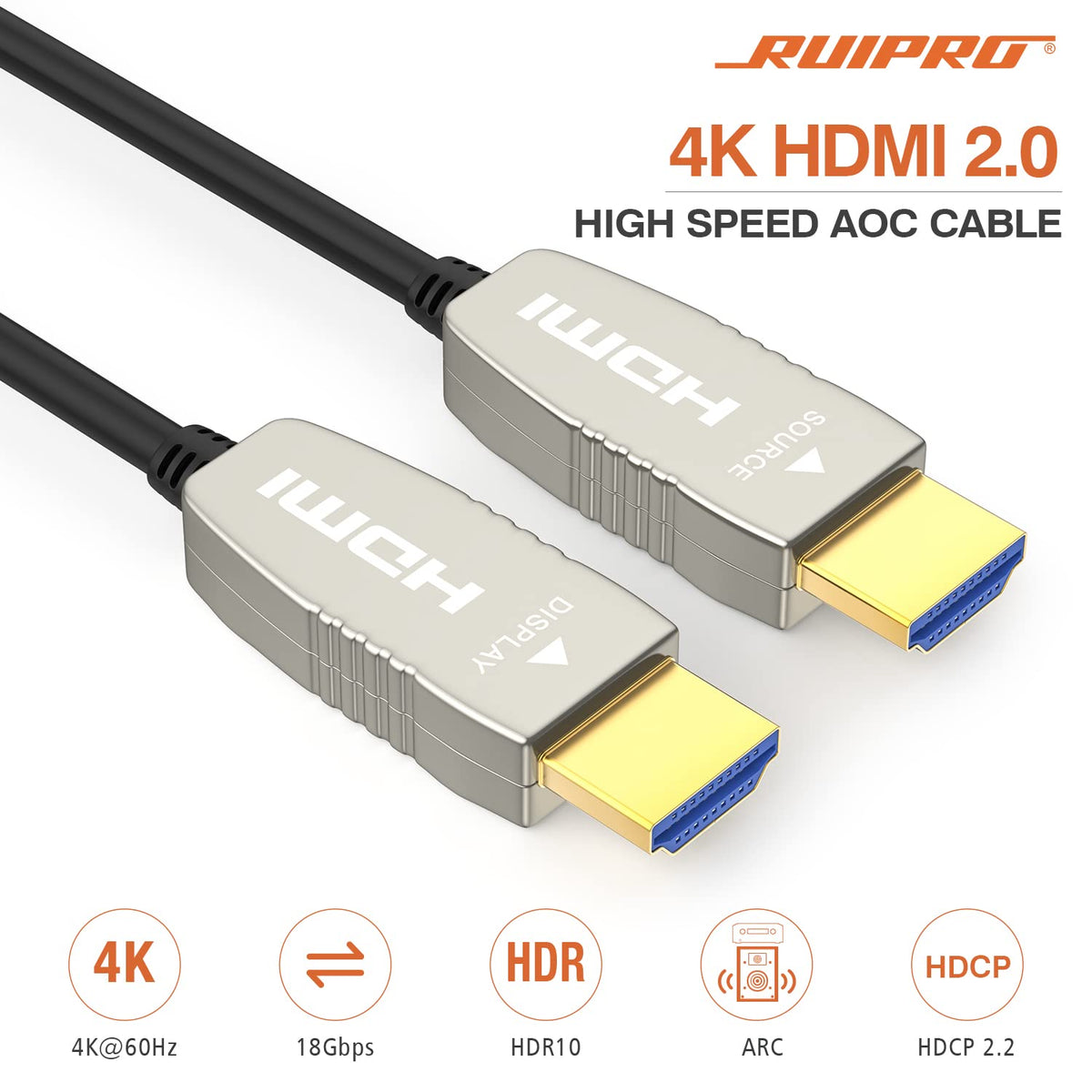 HDMI Fiber Optic Cable 165 feet 4K60HZ HDR K49499