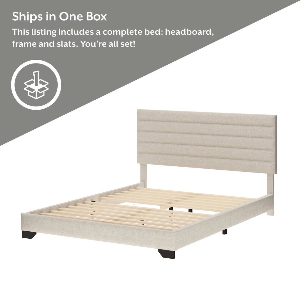 Queen Tufted Upholstered Platform Bed R809