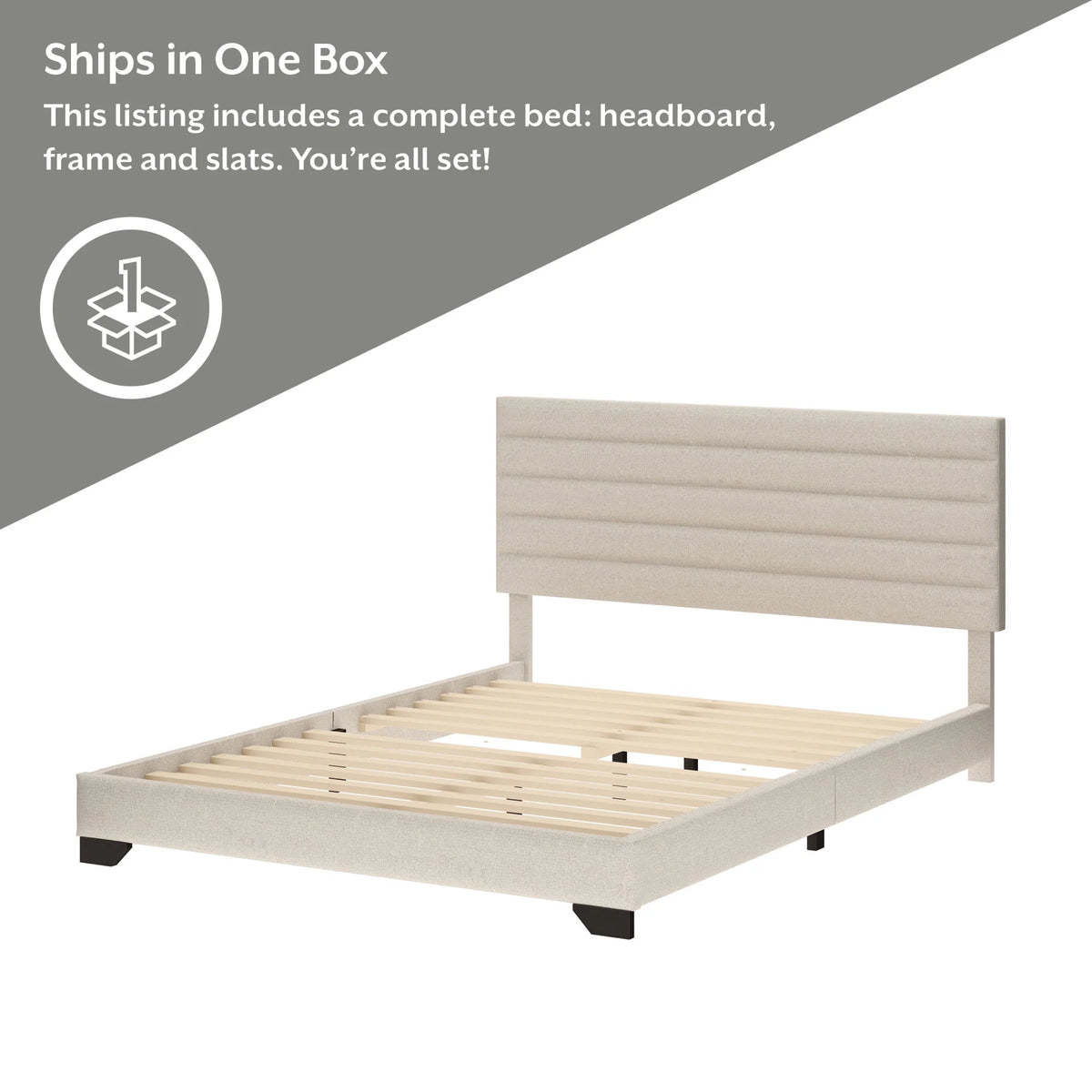 Queen Tufted Upholstered Platform Bed R809