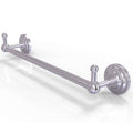 Satin Chrome 24 inch Towel Bar with Integrated Hooks N136188