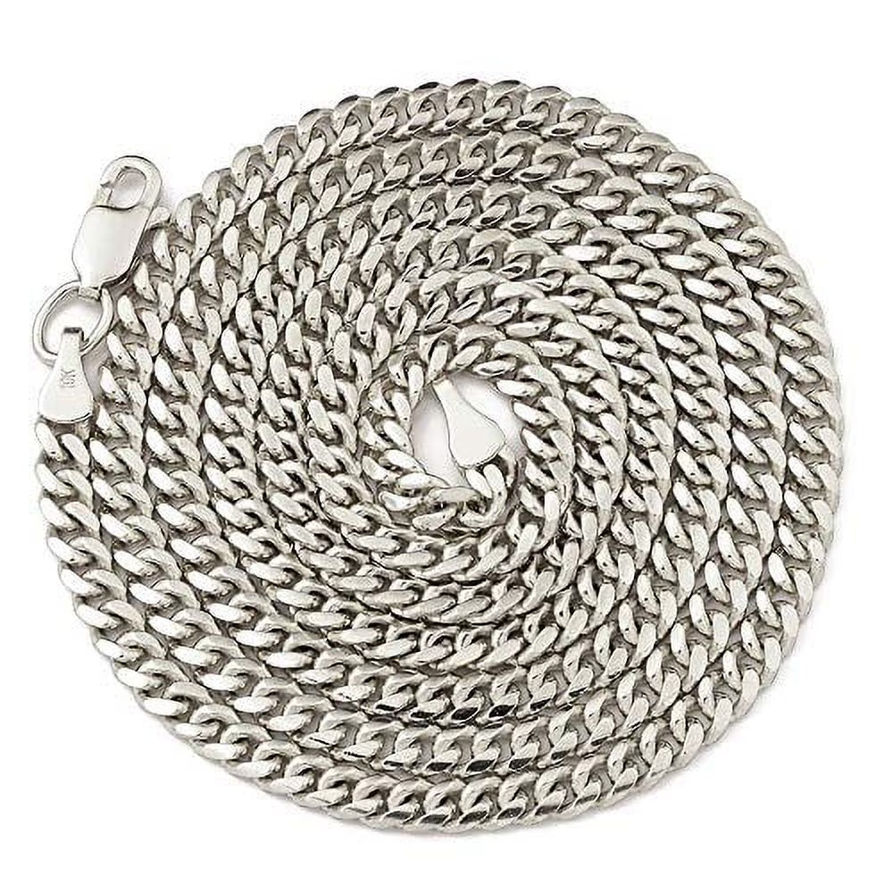 10k White Gold Miami Cuban Link Chain Necklace with Lobster Lock (28") O861589