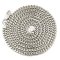 10k White Gold Miami Cuban Link Chain Necklace with Lobster Lock (28") O861589