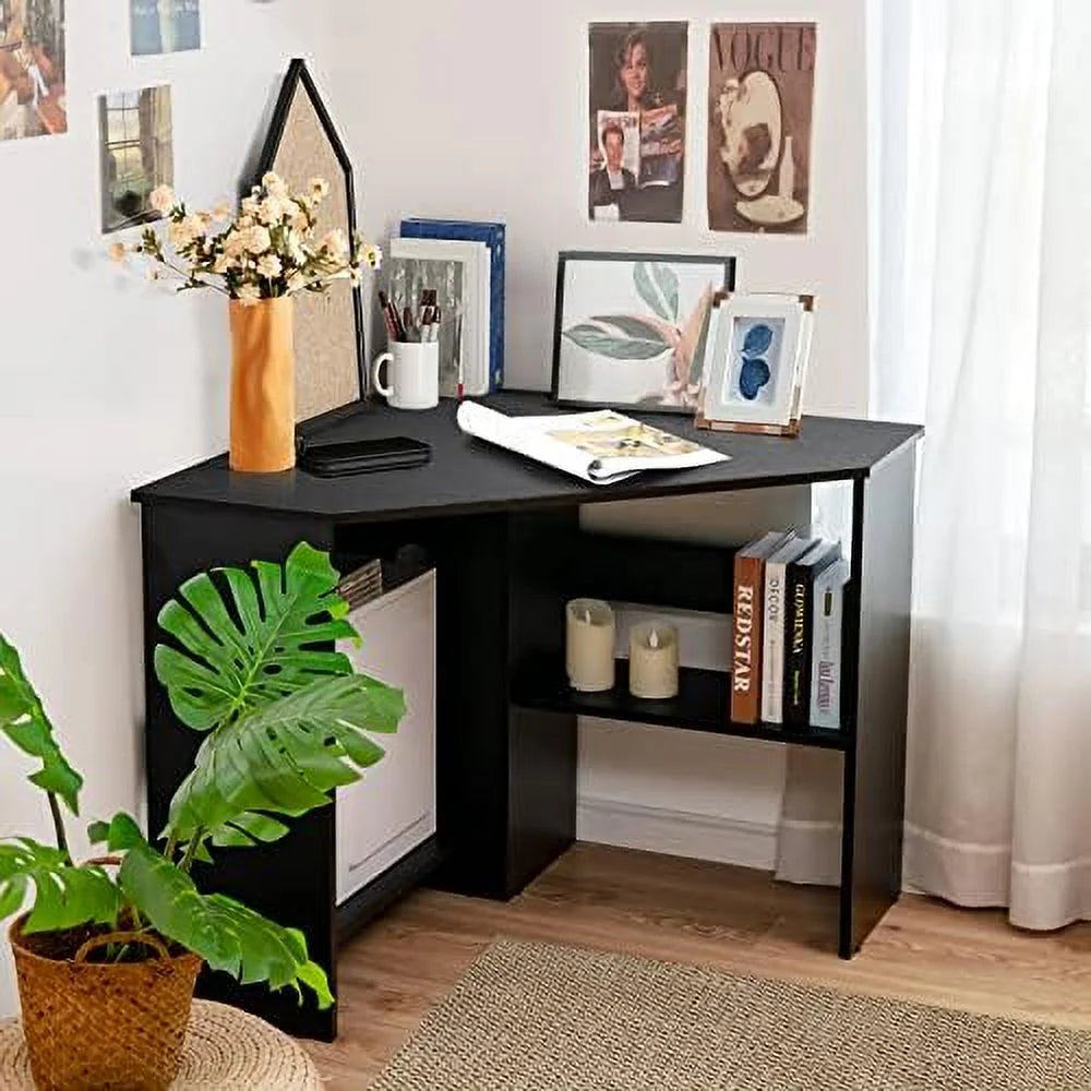 Corner Desk with Shelves I905