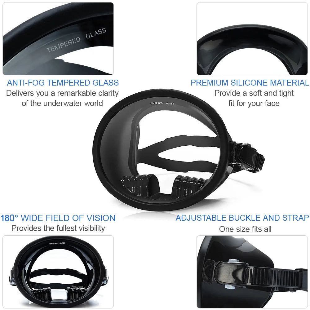 180° Panoramic Diving Goggles with Snorkel O996
