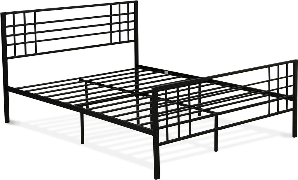 Black Bed Frame with 9 Metal Legs M2421