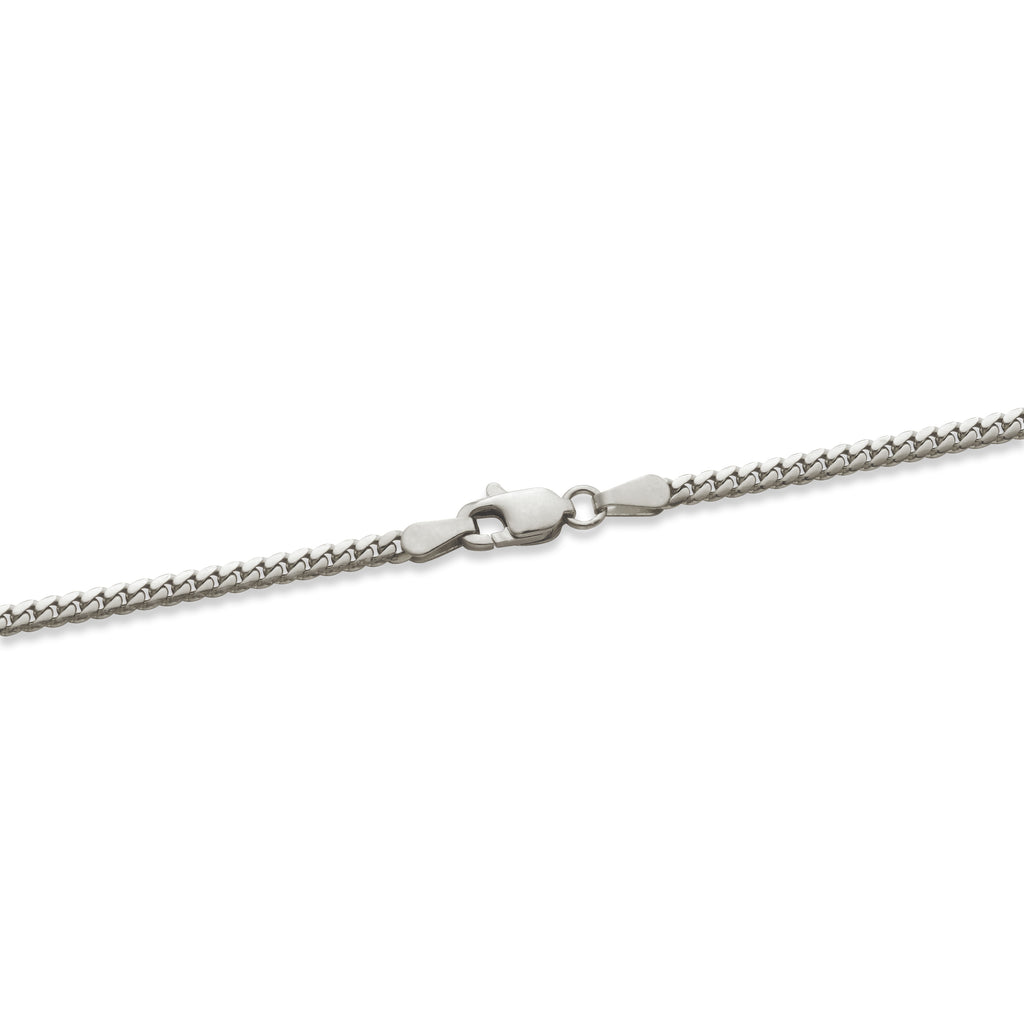 10k White Gold Miami Cuban Link Chain Necklace with Lobster Lock (28") O861589
