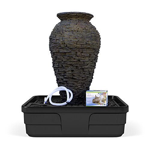 Medium Stacked Slate Urn Water Fountain Kit J572