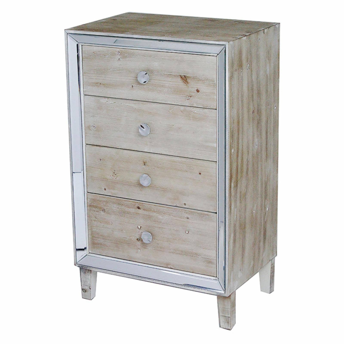 White Wash 4 Drawer Cabinet U8973